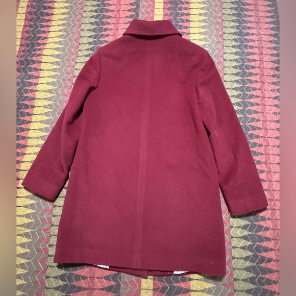 Brooks Brothers Women 4 Cranberry Wool /Cashmere Single Breasted Car Coat - Picture 14 of 14